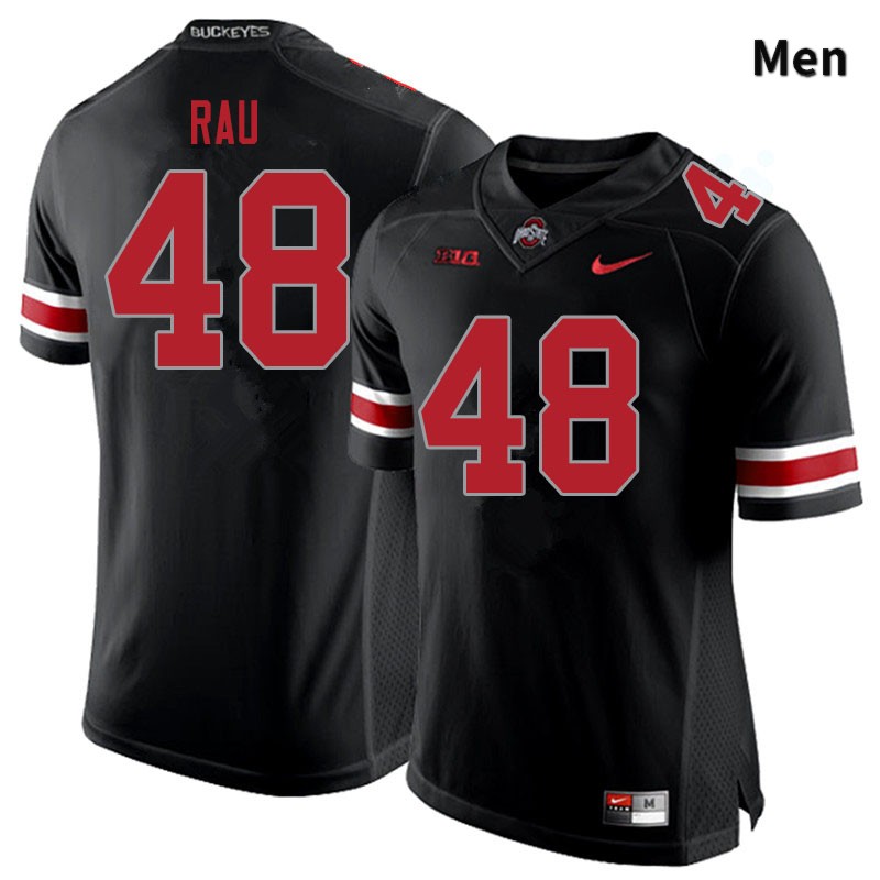 Ohio State Buckeyes Corey Rau Men's #48 Blackout Authentic Stitched College Football Jersey